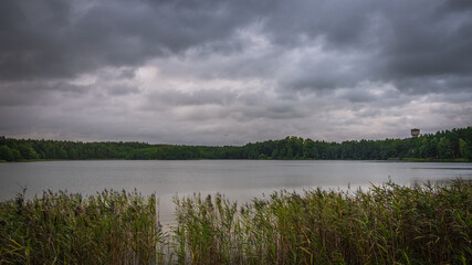 Сlouds over lake