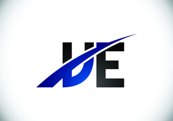 Initial Monogram Letter V E Logo Design Vector Template. V E Letter Logo Design