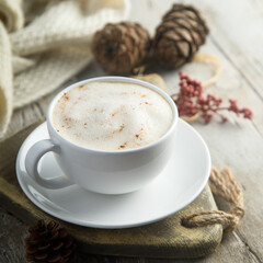 Obraz na płótnie Canvas Homemade spiced latte