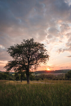 Illingen W&uuml;rttemberg Sonnenuntergang