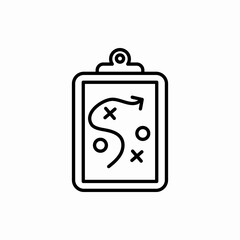 Outline clipboard with tactic icon.Clipboard with tactic vector illustration. Symbol for web and mobile