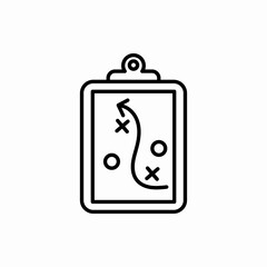 Outline clipboard with tactic icon.Clipboard with tactic vector illustration. Symbol for web and mobile