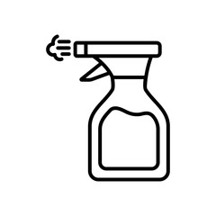 cleaning spray bottle icon, line style