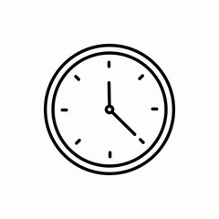 Outline clock icon.Clock vector illustration. Symbol for web and mobile