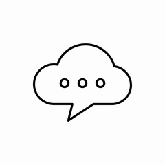 Outline cloud chat icon.Cloud chat vector illustration. Symbol for web and mobile