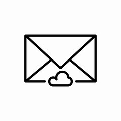 Outline cloud message icon.Cloud message vector illustration. Symbol for web and mobile