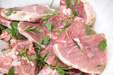 bistecche di carne di maiale