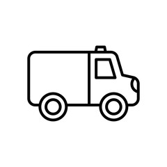 ambulance vehicle icon, line style