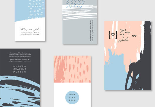 Set of Creative Poster Card Layouts