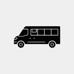 Van transportation Vector icons set