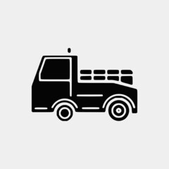 heavy truck vector icon 