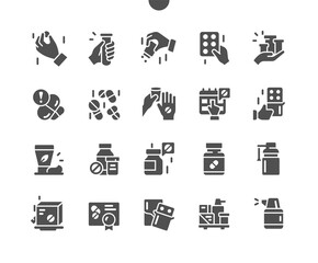Medicine Well-crafted Pixel Perfect Vector Solid Icons 30 2x Grid for Web Graphics and Apps. Simple Minimal Pictogram