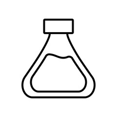 chemical flask icon, line style