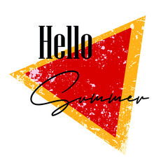 Hello summer slogan graphic vector print lettering for t shirt print design