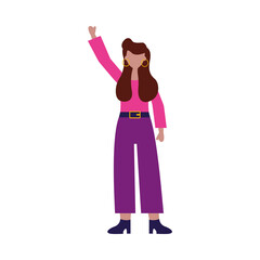 Isolated avatar woman vector design