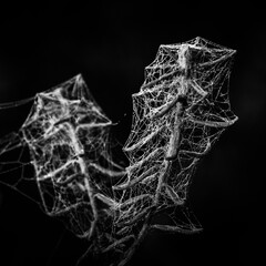 cobwebs in forest