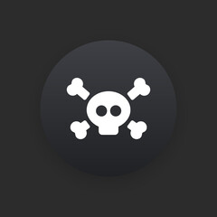 Toxic -  Matte Black Web Button