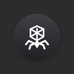 Virus -  Matte Black Web Button