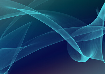 Abstract simple digital background with light green blue waves