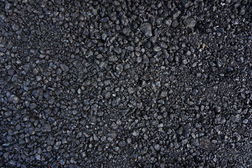 Cooled black lava