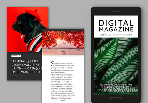 Digital Magazine Layout For Smartphone