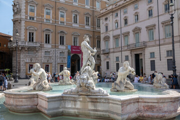 Panoramic view of Piazza Navona is a square in Rome