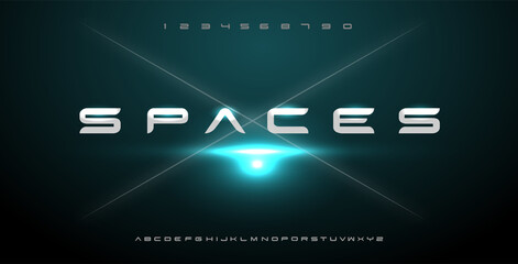 Sport Alphabet Font. Typography for technology, digital, movie logo design. vector illustration