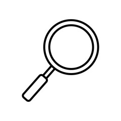 magnifying glass icon, line style