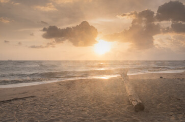 Morning at the beach in southern Thailand.