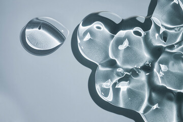 Cream gel transparent cosmetic sample texture background