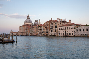 Panoramic view of Venice grand canal view with historical buildings
