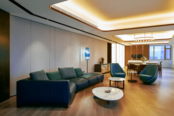 Luxurious atmospheric living room interior architecture