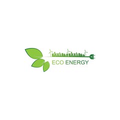 Eco energy logo template vector