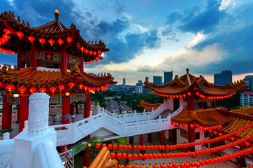 Fototapeta na wymiar Thean Hou Chinese Temple, Kuala Lumpur, Malaysia