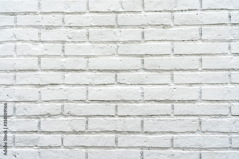 Wall mural white brick wall, block wall background texture.