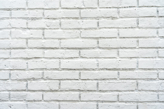 white brick wall, block wall background texture.