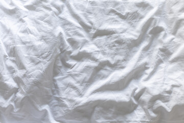 Wrinkled white blanket as a background