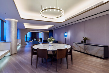 Luxurious atmospheric living room interior architecture