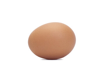 Brown chicken egg isolated on white backgroundd. Healthy food concept. Objects clipping path