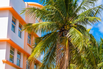 Fototapeta na wymiar Beautiful Miami Beach Art Deco Cityscape