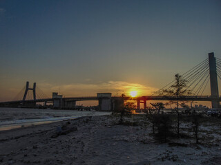 Fototapeta premium sunset in the harbor