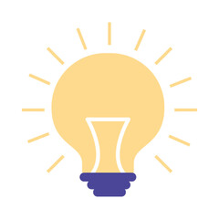 Isolated light bulb vector design