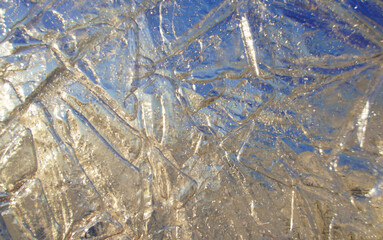background with a pattern on ice