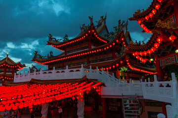 Fototapeta na wymiar Thean Hou - beautiful chinese temple in Kuala Lumpur