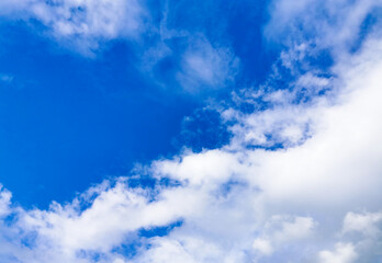 blue sky with white cloud for background or wallpaper.