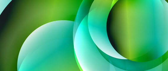Circle modern geometric abstract background with liquid gradients