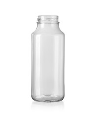 Empty glass jar isolated