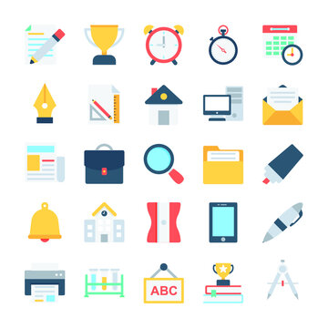 Education and School Vector Icons