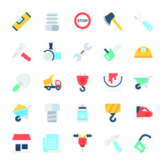 Pack of Construction Flat Icons