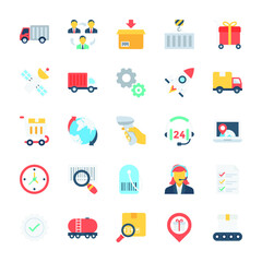 Global Logistics Colored Vector Icon